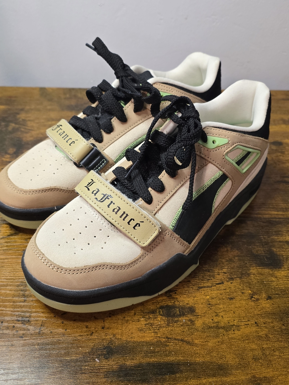 ​Puma x LaMelo Ball LaFrancé Sneakers Mens 10.5 Beige Black Green 395033-01
